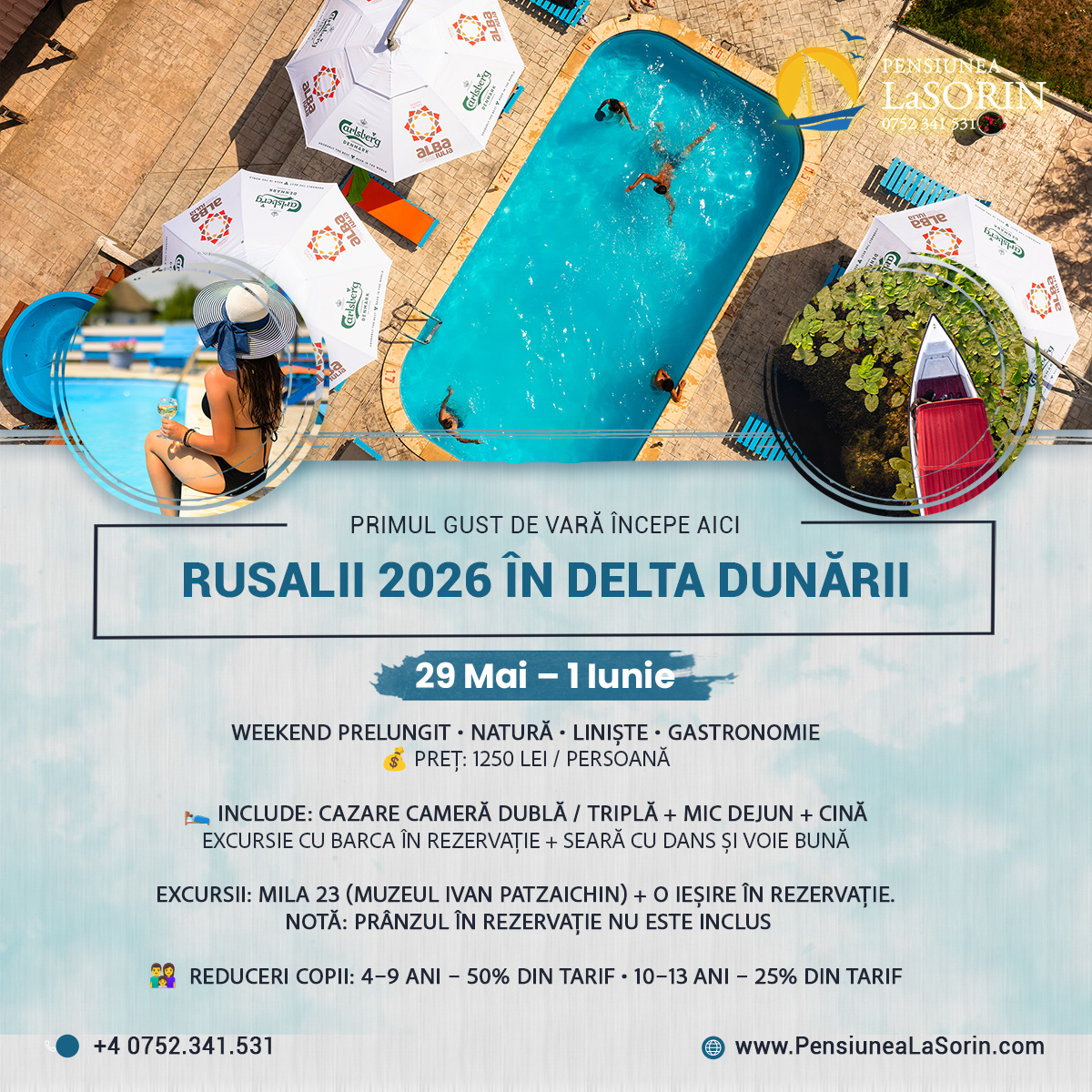 Oferta Rusalii Murighiol – weekend prelungit în Delta Dunării la Pensiunea La Sorin